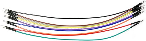 ELV hochwertiges Steckkabel-Set, Stecker auf Stecker, 10 Stück in 10 verschiedenen Farben, 200 mm