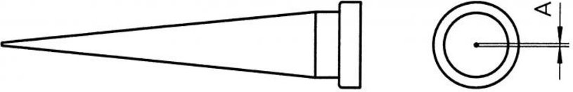 Weller Ersatzlötspitze LT S, konisch, 0,4 mm