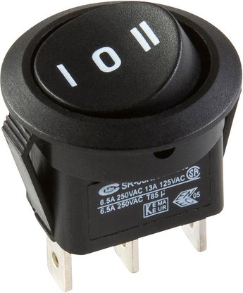 Thumbnail - inter Bär Einbau-Wippenschalter Serie 3630 schwarz, Umschalter mit Mittelstellung