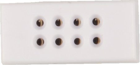 ELV Mini-Steckplatine/Breadboard mit Lötanschluss, 2 x 4 Kontakte (Buchsen)