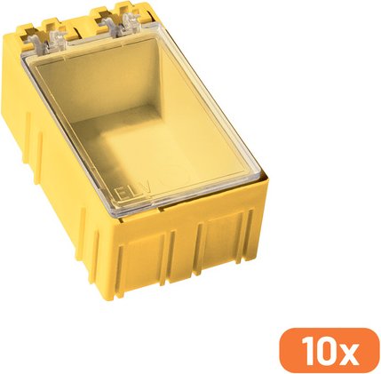 ELV 10er-Set SMD-Sortierbox, Gelb, 23 x 31 x 54 mm