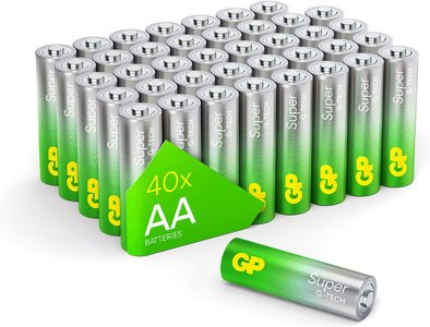 GP Super Alkaline AA Mignon Batterie 1,5V, 40 Stück