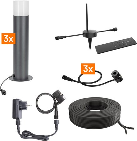 Die Bold Set 24V-Garten Wegebeleuchutng, 3 Leuchten
