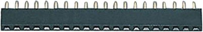 Buchsenleiste, 1x 20-polig, Körperhöhe 5,7 mm, gerade, nicht trennbar