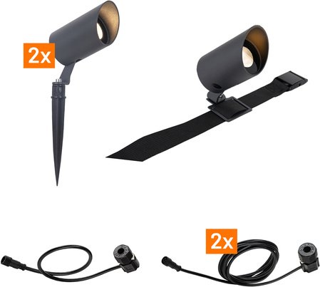Die Bold Erweiterungsset 24V-Garten Spot-Lights, 3 Spots