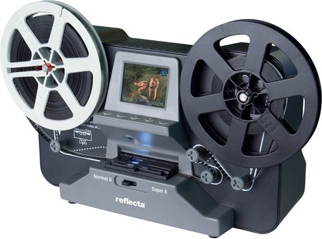 reflecta Film-Scanner Super 8 / Normal-8, speichert auf SD-Karte, 6,1-cm-Vorschaudisplay