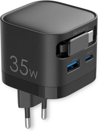 FONTASTIC USB Multi Quick Travel Charger “Zap”, Kabel 68 cm, Schwarz