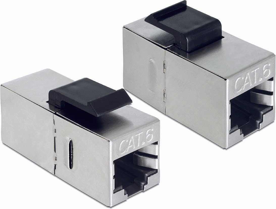 Delock Keystone RJ45-Buchse > RJ45-Buchse-Cat.6 kompakt