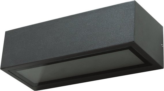 HEITRONIC Wandleuchte Madura mit E27-Fassung, Alu-Druckguss, anthrazit, IP54