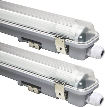 Thumbnail - Blulaxa 2er-Set 18-W-LED-Feuchtraumwannenleuchte HumiLED vari, 1900 lm, 4000 K, IP65, 120 cm
