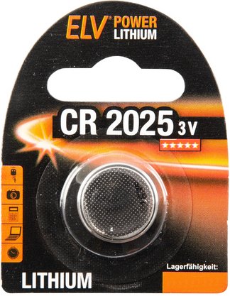 ELV Lithium-Knopfzelle CR2025