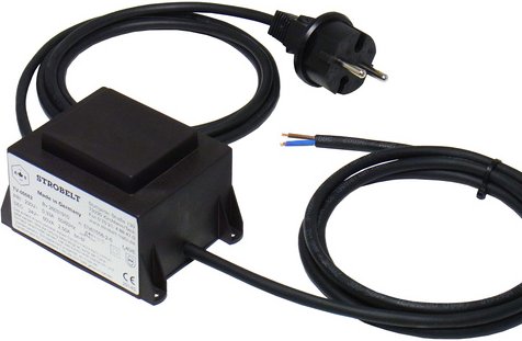 Strobelt Sicherheitstransformator 60 VA, 230V, 50/60 Hz, SEC 24V AC, vergossen in Gehäuse, IP44