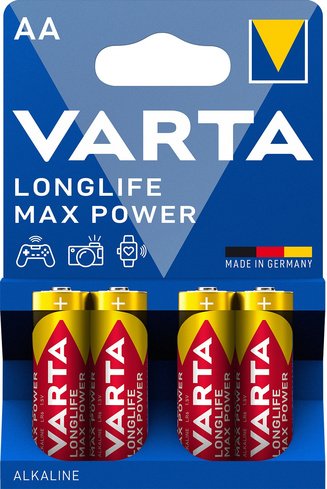 Varta Longlife Power Max, Alkaline Batterie Mignon AA, 4er-Pack