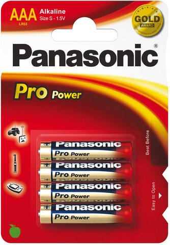 Panasonic Pro Power Alkaline Batterie Micro AAA, 4er-Pack