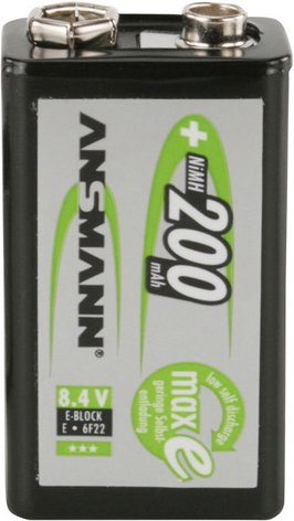 Ansmann maxE 9V NiMH-Akku 200 mAh
