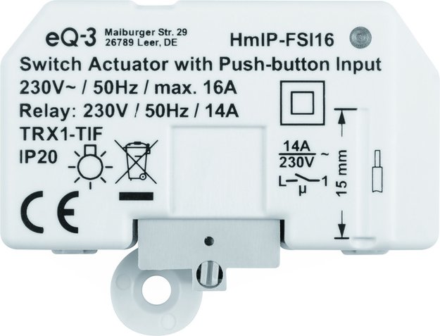 ELV Bausatz Homematic IP Schaltaktor mit Tastereingang (16 A) HmIP-FSI16, Unterputz