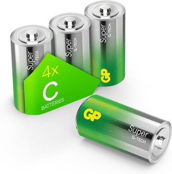 GP Super Alkaline C Baby Batterie 1,5V, 4 Stück