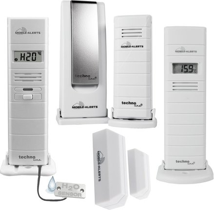 Mobile Alerts Wetter-Set (Gateway, Temperatursensor, 2x Thermo-/Hygrosensor, Fensterkontakt)