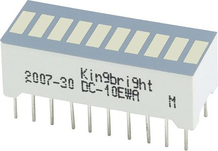 Kingbright Bargraph-Anzeige, DC-10GWA, 10 Elemente, grün