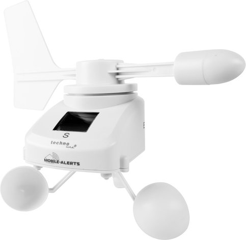 Mobile Alerts Windmesser MA10660 mit integriertem Solar-Panel, Windrichtung/Windstärke/Böen