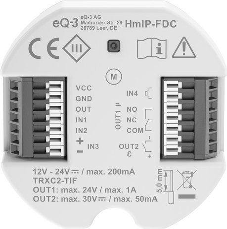 Homematic IP Smart Home Universal Türöffner Controller, HmIP-FDC