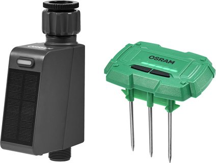 OSRAM SMART + Smart Home Bewässerungsset, 1x Bodenfeuchtesensor, 1x Bewässerungscontroller, WLAN