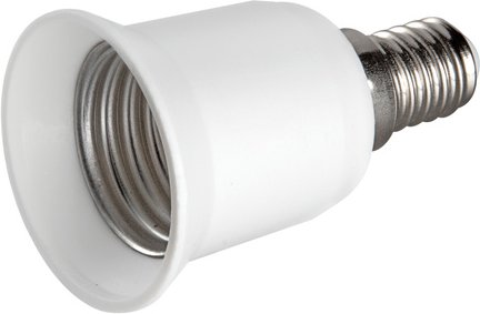 HEITRONIC Lampensockeladapter Kunststoff, E14 auf E27, max. 60W