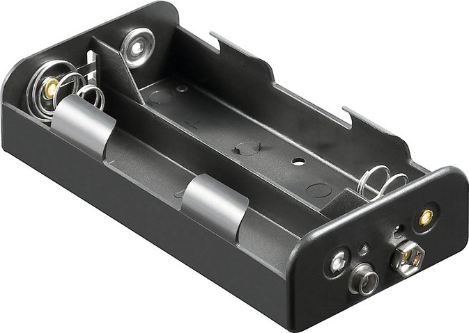 Batteriehalter, 4x Baby, Druckknopf