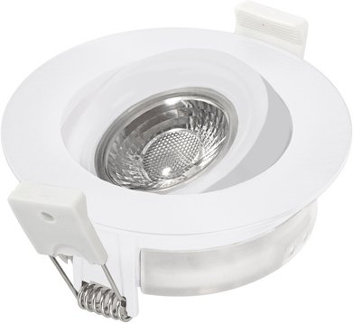 HEITRONIC 7-W-LED-Einbaustrahler DL6809, dimmbar, schwenk- und drehbar, IP44, weiß