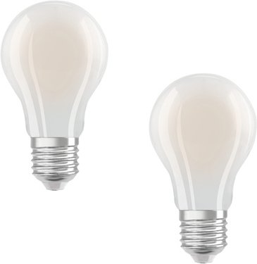 Thumbnail - Osram LED Classic A 100, Filament, EEK A, 7,2 W, 1521 lm, E27, warmweiß, matt, 2er Pack