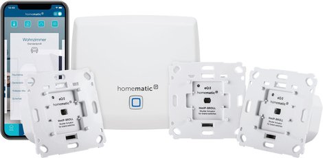 Homematic IP Set Beschattung Plus mit Access Point und 3x Rollladenaktor für Markenschalter