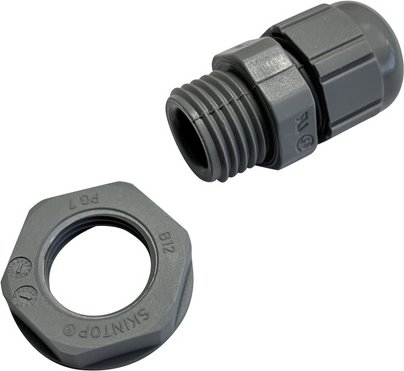 Netzkabeldurchführung mit Zugentlastung, grau