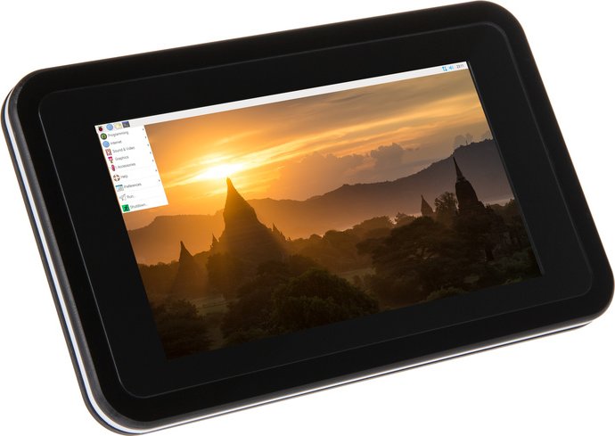 Thumbnail - Joy-IT-Gehäuse für orig. 17,78-cm-Touchdisplay für Raspberry Pi 4, inkl. aktiven Kühler, schwarz