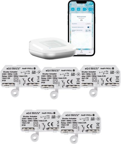 Thumbnail - Homematic IP Smart Home Starter Set Rollladen, HmIP-HAP, HmIP-FROLL