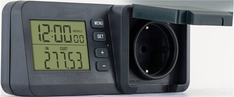 REV Energiekostenmessgerät mit LC-Display, IP44, schwarz-grün