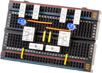 ELV Steckplatine/Breadboard mit 400 Kontakten, schwarze ELV-Version