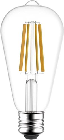 Blulaxa Hocheffiziente 3,8-W-Filament-LED-Lampe ST64, E27, 810 lm, warmweiß, 3000 K, 213 lm/W, EEK A