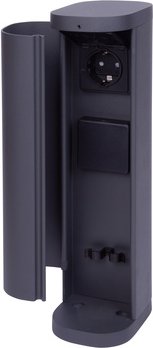 VOLO Steckdosenturm mit Blende, IP44, Aluminum,