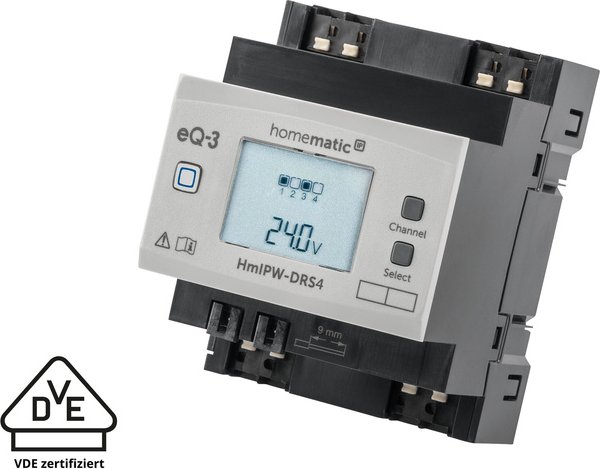 Homematic IP Wired Smart Home Schaltaktor – 4-fach, HmIPW-DRS4