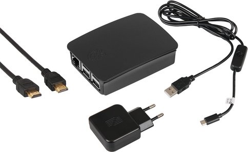 Raspberry Pi 3B+ Starter-Set, Mini-PC, komplett montiert und betriebsbereit