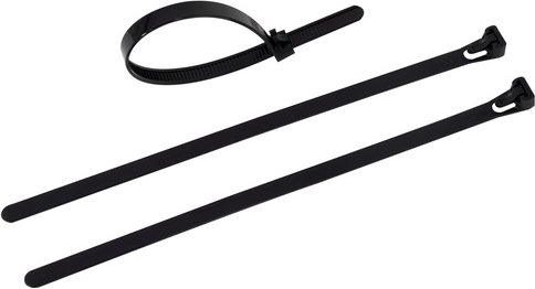 REV Ritter wiederverschließbare Kabelbinder, Kunststoff,200 x 7,6 mm, 25 Stück, Schwarz