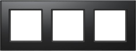Homematic IP Glasrahmen, 3-fach, schwarz, HmIP-GF3-A