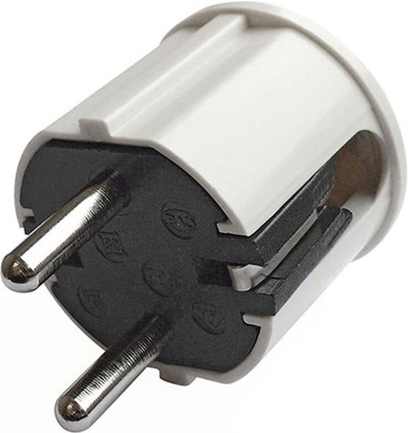 Thumbnail - Schutzkontakt-Wandstecker, weiß