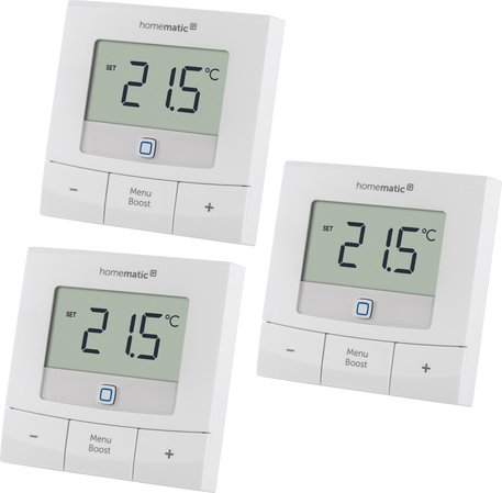 Homematic IP Smart Home 3er-Set Wandthermostat basic HmIP-WTH-B-2