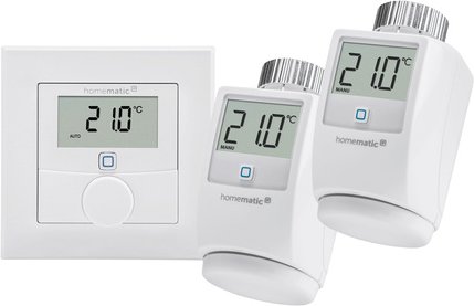 Homematic IP Erweiterungsset Heizen, 2x HmIP-eTRV-2, 1x HmIP-WTH-1