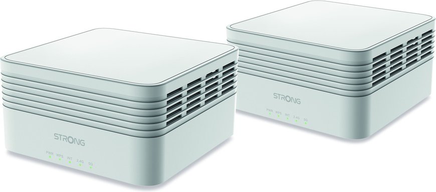 Strong 2er-WiFi-Mesh-Repeater-Kit AX3000, WiFi 6, max. 3000 Mbit/s, MU-MIMO, bis zu 1050 m²