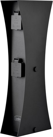 Ledino Steckdosensäule, 4-fach, Connect D4A, IP44, anthrazit