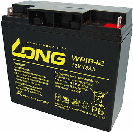 Kung Long VdS-Blei-AGM-Akku WP18-12SHR, 12V, 18 Ah