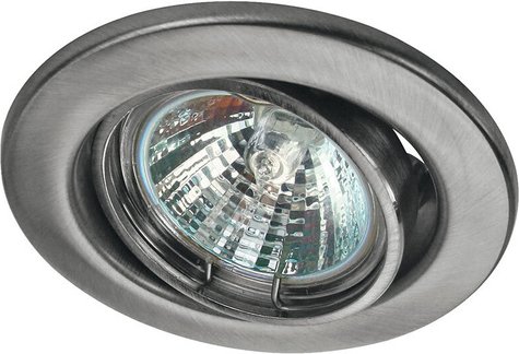 HEITRONIC Edelstahl-Einbaufassung DL6801, schwenkbar, rund, IP20