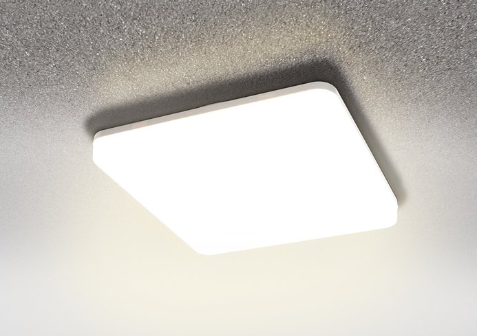 HEITRONIC 24-W-LED-Decken-/Wandleuchte Pronto mit Bajonett-Anschluss, eckig, warmweiß, IP54